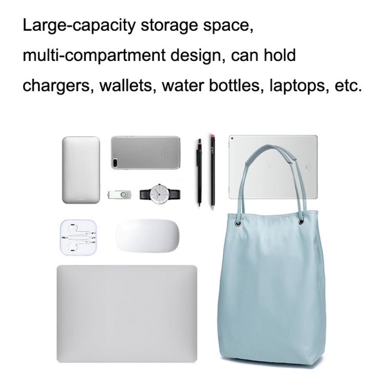 For Apple Macbook Shoulder / Handheld / Messenger Computer Bag, Size: Small(Lake blue+gray PU Power Bag) - 13.3 inch by PMC TechLife | Online Shopping South Africa | PMC TechLife | Buy Now Pay Later Mobicred