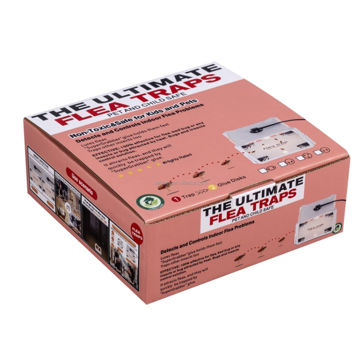 1pcs SK121 Square Fly Trap Flea Trap Pet Household Flea Light Catcher(EU Plug) - Traps by PMC TechLife | Online Shopping South Africa | PMC TechLife | Buy Now Pay Later Mobicred