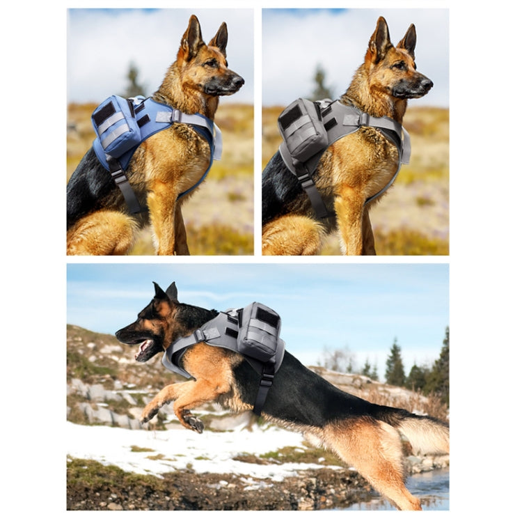 Dog Explosion-proof Chest Strap With Detachable Combination Backpack, Size: M(Grey) - Leashes & Chest Strap by PMC TechLife | Online Shopping South Africa | PMC TechLife | Buy Now Pay Later Mobicred