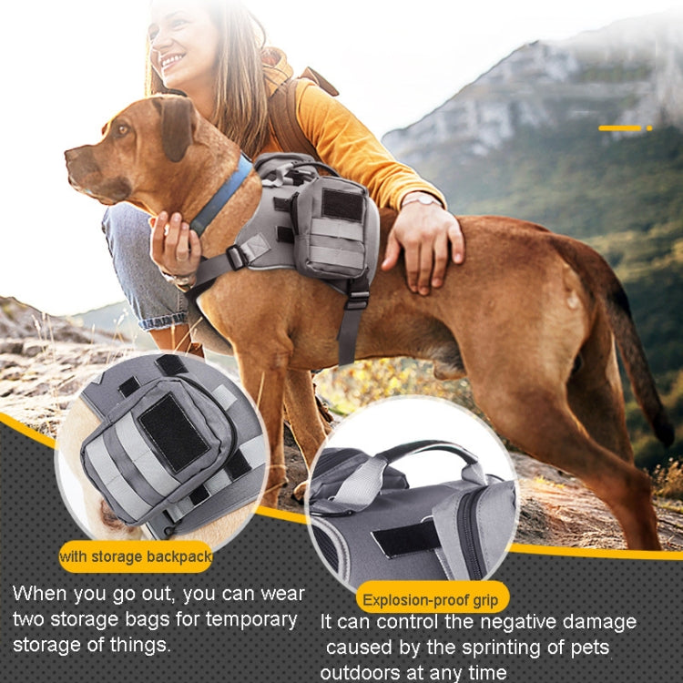 Dog Explosion-proof Chest Strap With Detachable Combination Backpack, Size: S(Grey) - Leashes & Chest Strap by PMC TechLife | Online Shopping South Africa | PMC TechLife | Buy Now Pay Later Mobicred