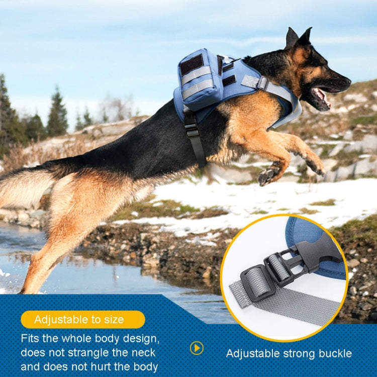 Dog Explosion-proof Chest Strap With Detachable Combination Backpack, Size: M(Grey) - Leashes & Chest Strap by PMC TechLife | Online Shopping South Africa | PMC TechLife | Buy Now Pay Later Mobicred