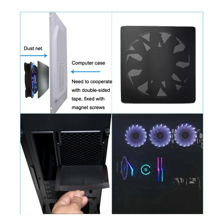 10pcs 12x36cm With Magnetic Suction PVC Cooling Fan Dust Net Desktop Computer Industrial Fan Filter Cover - Fan Cooling by PMC Jewellery | Online Shopping South Africa | PMC Jewellery | Buy Now Pay Later Mobicred