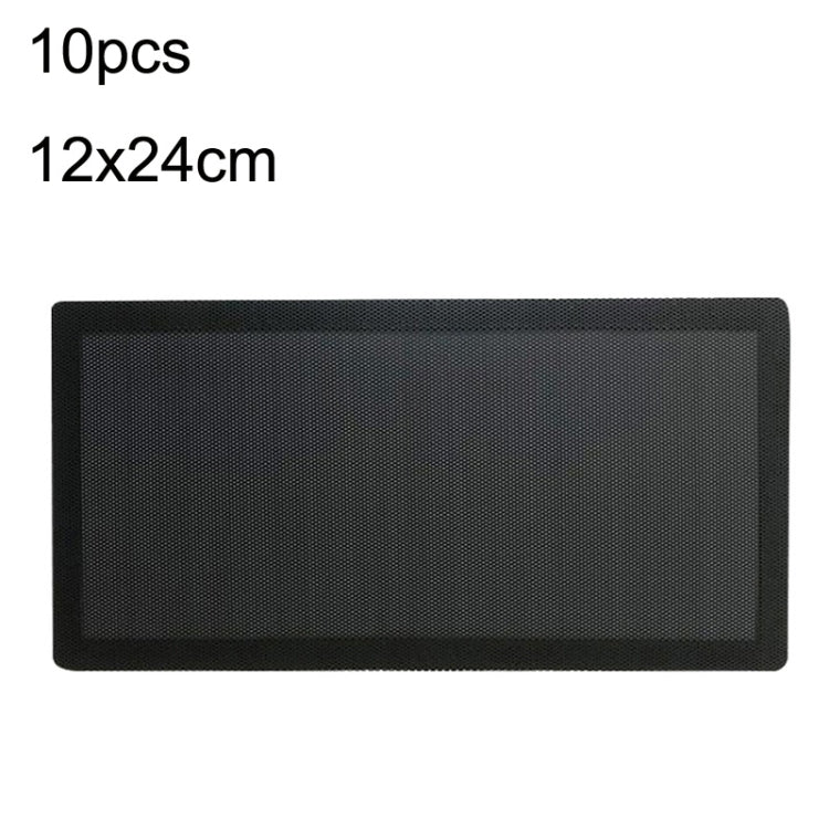 10pcs 12x24cm With Magnetic Suction PVC Cooling Fan Dust Net Desktop Computer Industrial Fan Filter Cover - Fan Cooling by PMC Jewellery | Online Shopping South Africa | PMC Jewellery | Buy Now Pay Later Mobicred