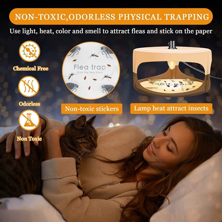 2pcs SK111 Pet Household Flea Lamp Flea Sticky Trapper Flea Capture Device(AU Plug) - Traps by PMC TechLife | Online Shopping South Africa | PMC TechLife | Buy Now Pay Later Mobicred