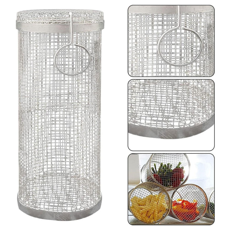Outdoor Stainless Steel Barbecue Cage BBQ Round Mesh Tube 20cm With Hook - Cookwares & Tablewares by PMC TechLife | Online Shopping South Africa | PMC TechLife