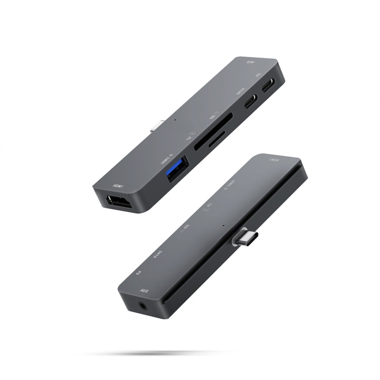 For IPad Pro 7-In-1 HDMI 4K + 3.5mm Audio + SD/TF+ 1 USB 3.0 + USB-C/Type-C + PD USB-C Docking Station - free shipping - PMC Jewellery - Order now!