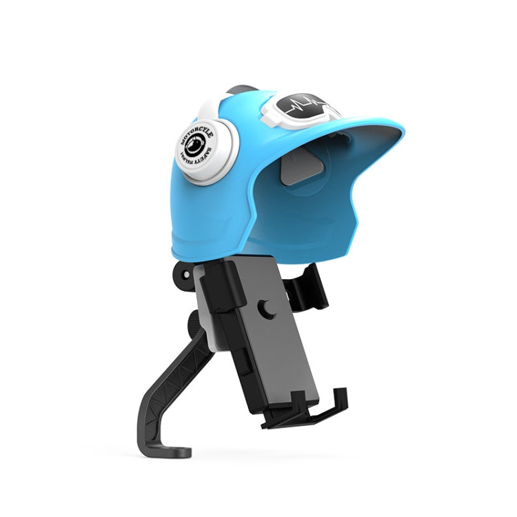 Small Helmet Sunscreen Phone Stand Bracket Motorcycle Mobile Phone Holder,Spec: Rearview Mirror Blue - Holder by PMC TechLife | Online Shopping South Africa | PMC TechLife | Buy Now Pay Later Mobicred