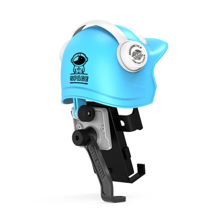 Small Helmet Sunscreen Phone Stand Bracket Motorcycle Mobile Phone Holder,Spec: Rearview Mirror Blue - Holder by PMC TechLife | Online Shopping South Africa | PMC TechLife | Buy Now Pay Later Mobicred