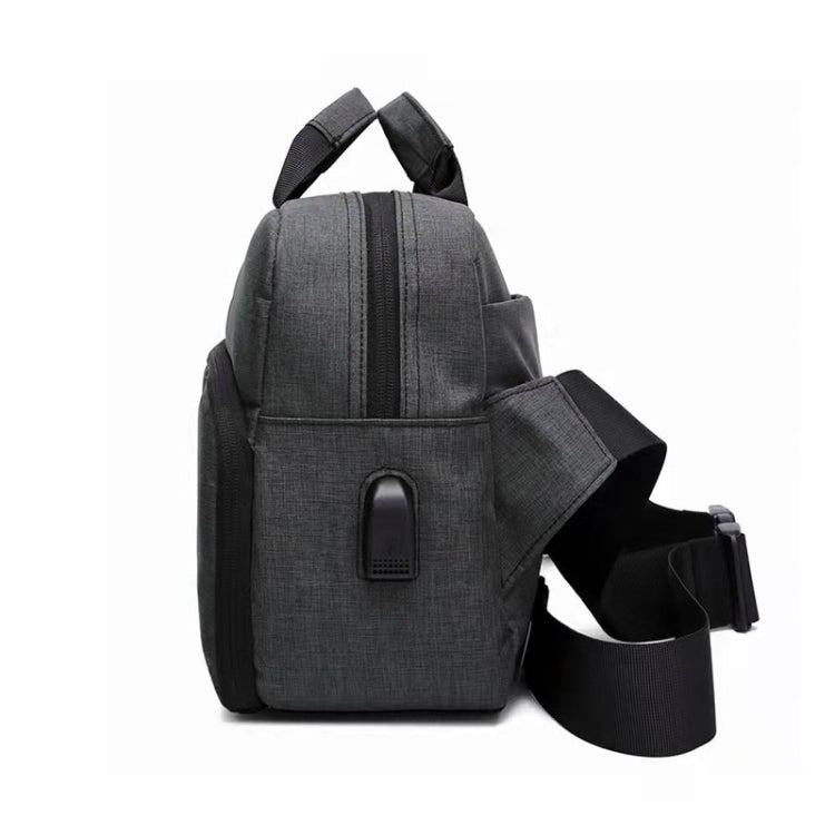 SLR Camera Bag Men Crossbody  Photography Bag Waterproof Carrying Case with USB Charging Port, Size: Small - Strap Satchel by PMC TechLife | Online Shopping South Africa | PMC TechLife | Buy Now Pay Later Mobicred