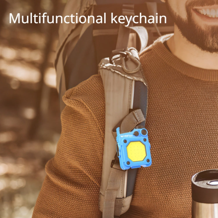 Mini Keychain COB Flashlight USB Rechargeable Magnetic Work Light For Outdoor Camping(Black) - Mini Flashlight by PMC TechLife | Online Shopping South Africa | PMC TechLife