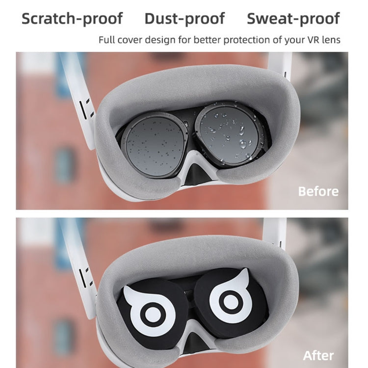 For PICO 4 Hifylux PC-ZF23 Owl Lens Protector Dust Scratch VR Glasses Silicone Case(White) - VR Accessories by PMC TechLife | Online Shopping South Africa | PMC TechLife | Buy Now Pay Later Mobicred