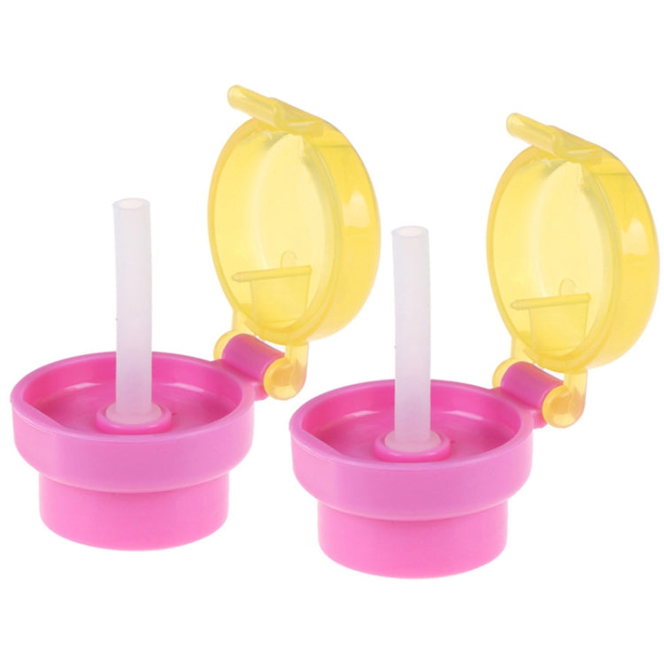 2pcs CJ07205 Baby Straw Lids Portable Drinking Straw Lids for Children(Pink) - free shipping - PMc TechLife - Order now!