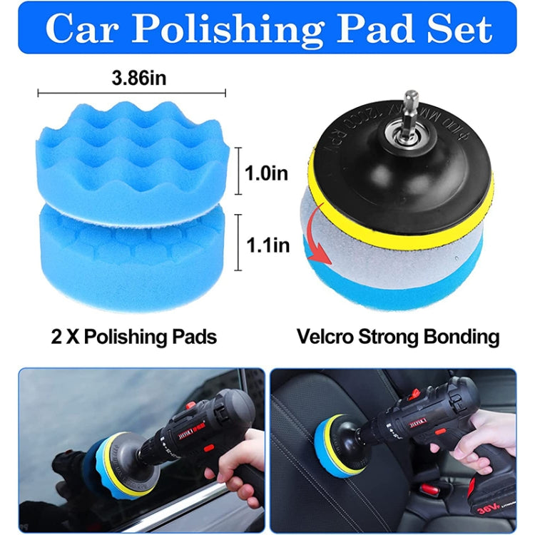 22pcs/set WRS-CS29 Car Wash Cleaning Brush Set Car Interior Crevice Cleaning Electric Drill Brush - Car washing supplies by PMC TechLife | Online Shopping South Africa | PMC TechLife