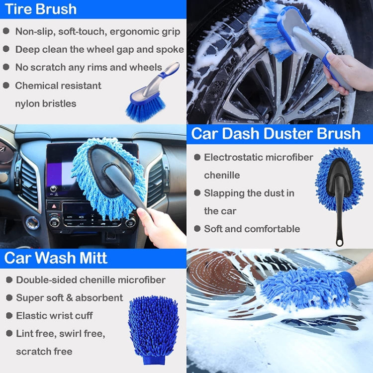 22pcs/set WRS-CS29 Car Wash Cleaning Brush Set Car Interior Crevice Cleaning Electric Drill Brush - Car washing supplies by PMC TechLife | Online Shopping South Africa | PMC TechLife