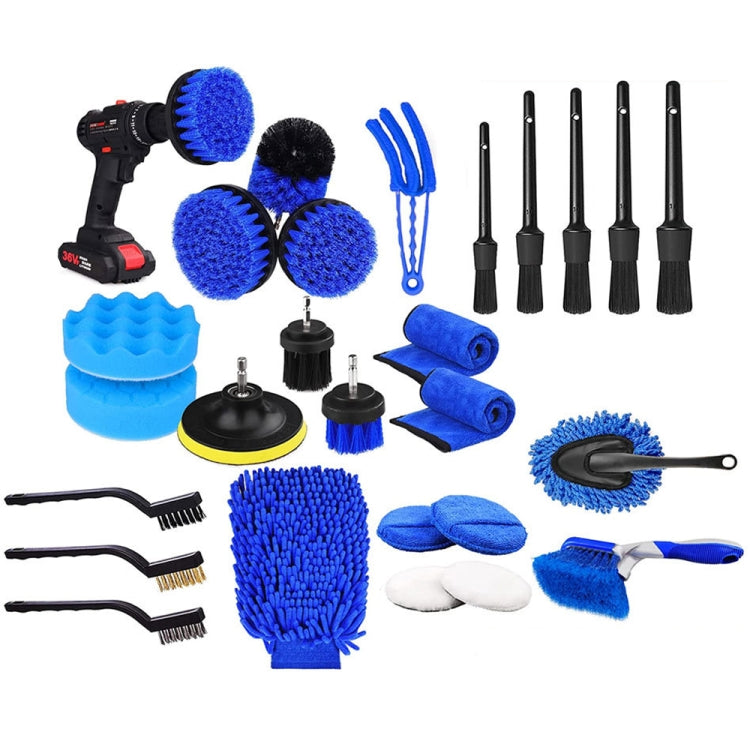 23pcs/set WRS-CS29 Car Wash Cleaning Brush Set Car Interior Crevice Cleaning Electric Drill Brush - Car washing supplies by PMC TechLife | Online Shopping South Africa | PMC TechLife | Buy Now Pay Later Mobicred