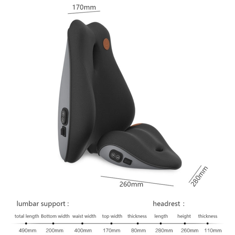 SR-21 Car Lumbar Cushion Headrest Seat Memory Foam Accessories, Style: Ordinary Lumbar Support (Gray) - Seat Accessories by PMC TechLife | Online Shopping South Africa | PMC TechLife