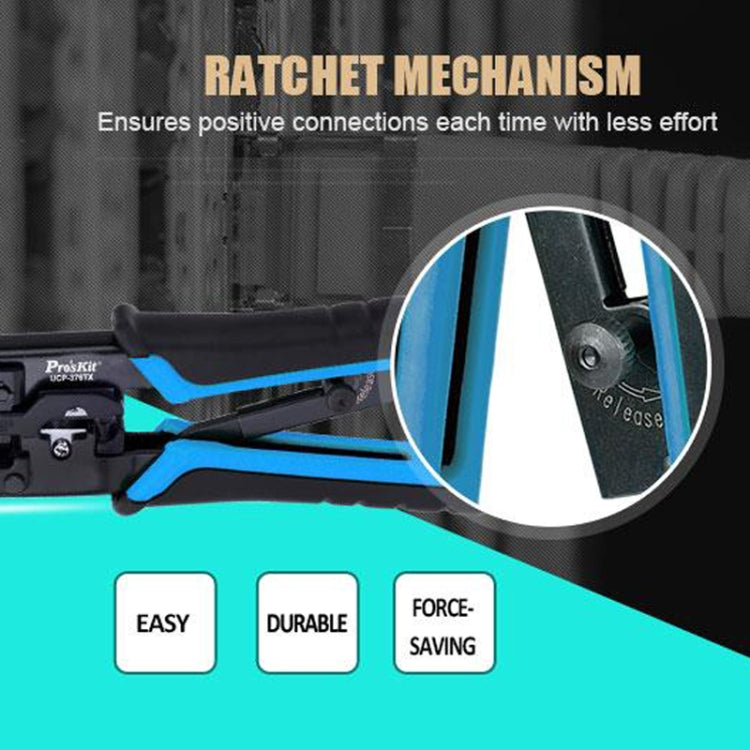 ProsKit UCP-376TX 4P/6P/8P Three-Purpose Network Crimping Plier - Pliers by ProsKit | Online Shopping South Africa | PMC TechLife | Buy Now Pay Later Mobicred