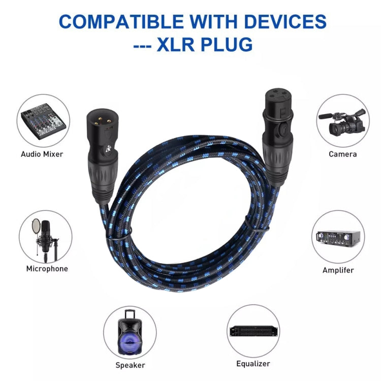 KN006 5m Male To Female Canon Line Audio Cable Microphone Power Amplifier XLR Cable(Black) - Microphone Audio Cable & Connector by PMC TechLife | Online Shopping South Africa | PMC TechLife | Buy Now Pay Later Mobicred