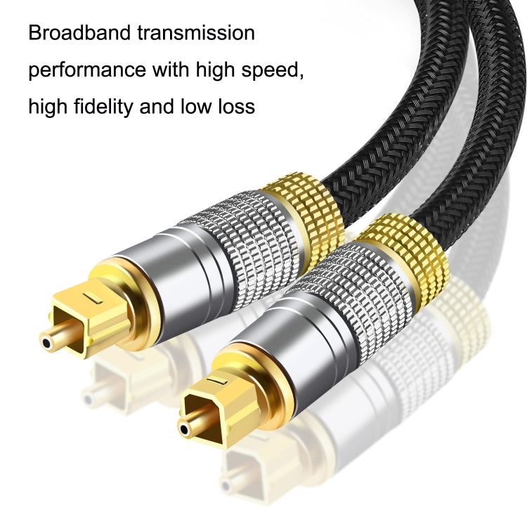 CO-TOS101 15m Optical Fiber Audio Cable Speaker Power Amplifier Digital Audiophile Square To Square Signal Cable(Bright Gold Plated) - free shipping - PMC Jewellery - Order now!