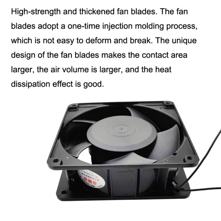 XIN RUI FENG XRF12038HASL 110V Oil Bearing 12cm Cooling Fan - free shipping - PMC TechLife - Order now!