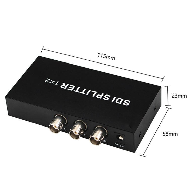 1 In 2 Out SD-SDI / HD-SDI / 3G-SDI Distribution Amplifier Video SDI Splitter(US Plug) - Splitter by PMC Jewellery | Online Shopping South Africa | PMC Jewellery | Buy Now Pay Later Mobicred