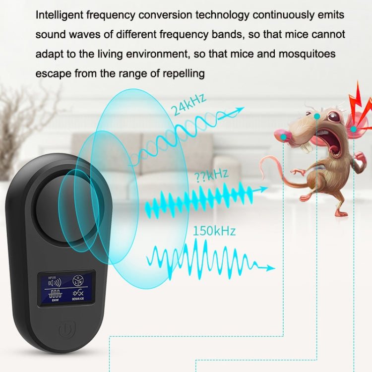 High Power Display Ultrasonic Mouse Repellent Mosquito Repellent Home Intelligent Insect Repellent AU Plug(Black) - Repellents by PMC TechLife | Online Shopping South Africa | PMC TechLife | Buy Now Pay Later Mobicred