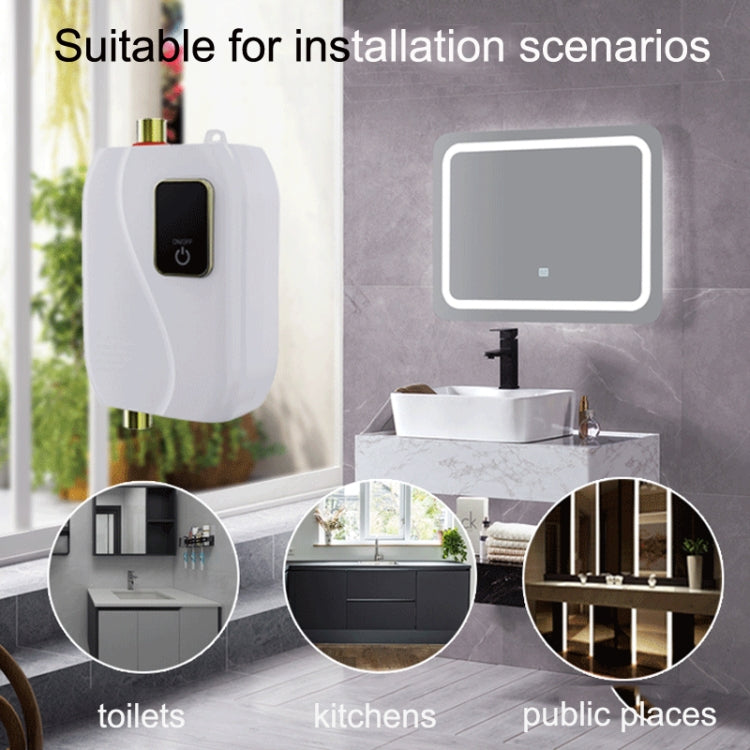 Instant Water Heater Mini Kitchen Quick Heater Household Hand Washing Water Heater EU  Plug(White) - free shipping - PMC TechLife - Order now!
