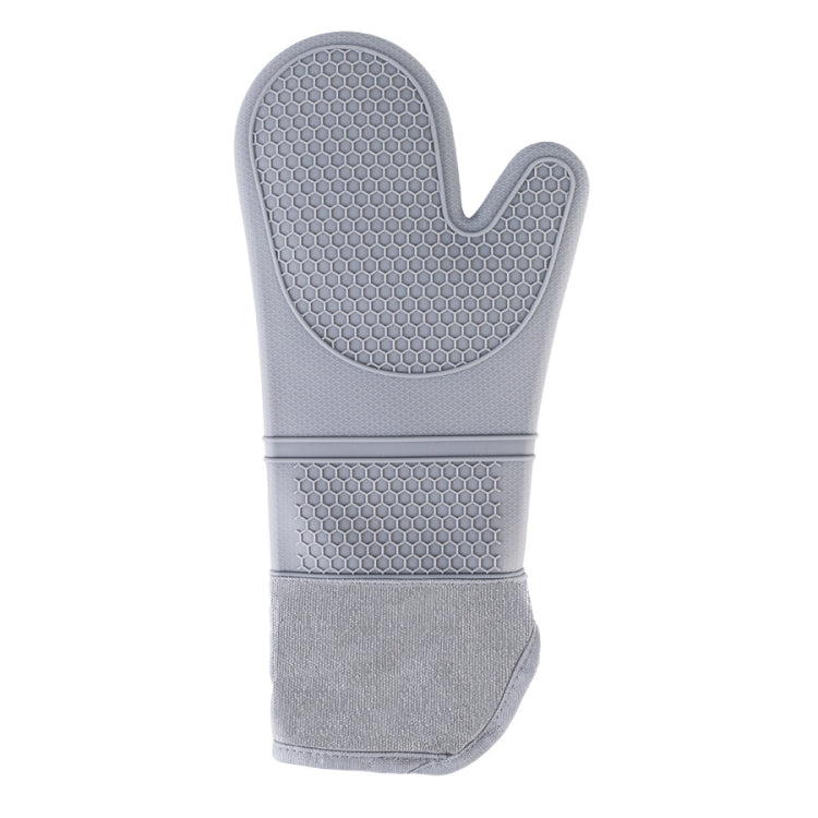 ZYA-426 Longer And Thicker Insulated Gloves Silicone Kitchen Baking Gloves(Gray) - Insulation by PMC TechLife | Online Shopping South Africa | PMC TechLife | Buy Now Pay Later Mobicred