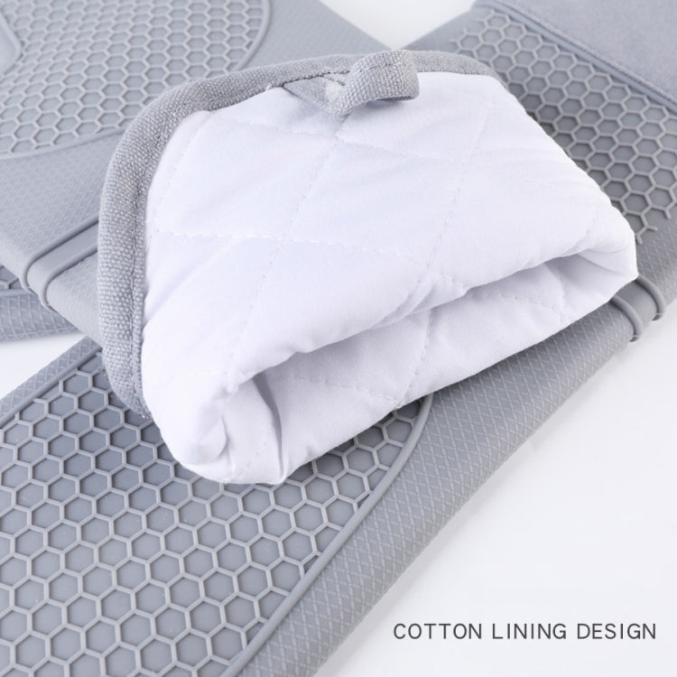 ZYA-426 Longer And Thicker Insulated Gloves Silicone Kitchen Baking Gloves(Gray) - Insulation by PMC TechLife | Online Shopping South Africa | PMC TechLife | Buy Now Pay Later Mobicred