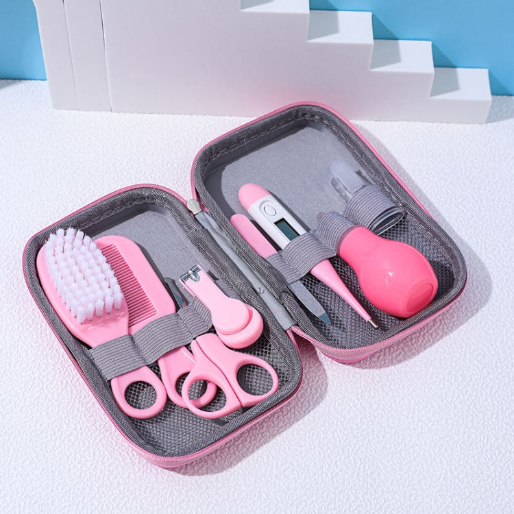 8 in 1 EVA Bag Baby Cleaning Care Set Baby Daily Cleaning Kit(Pink) - Baby Care by PMC TechLife | Online Shopping South Africa | PMC TechLife