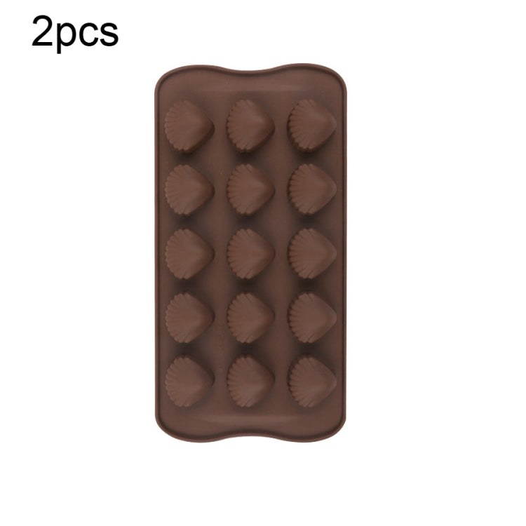 2pcs Silicone Chocolate Mold Jelly Christmas Candy Cake Mould, Style: Shell - Food Molds by PMC TechLife | Online Shopping South Africa | PMC TechLife