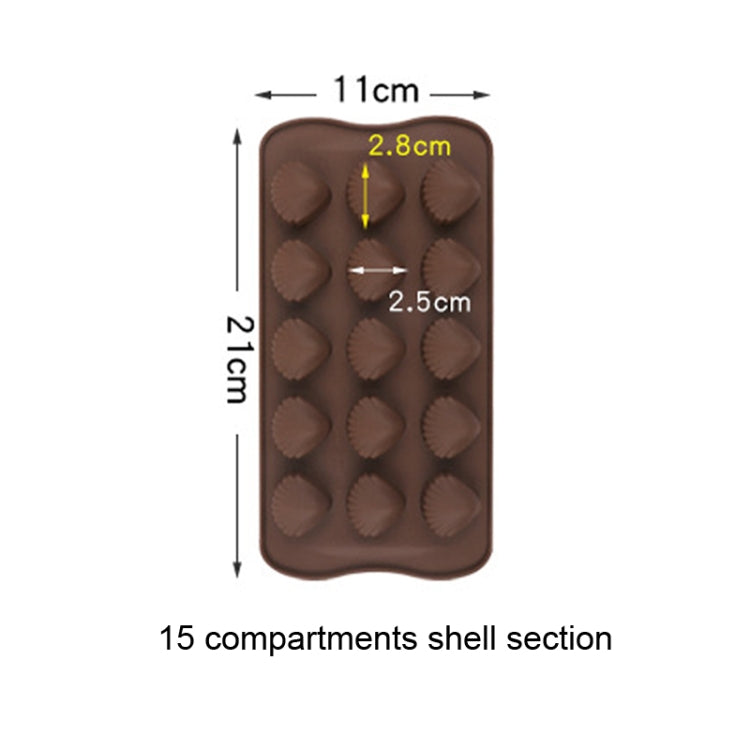 2pcs Silicone Chocolate Mold Jelly Christmas Candy Cake Mould, Style: Shell - Food Molds by PMC TechLife | Online Shopping South Africa | PMC TechLife
