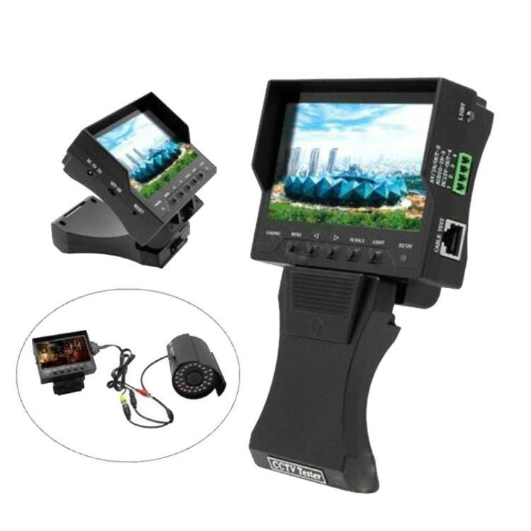 JSK-4300B 4.3 inch Handheld 12V Output Network Cable Monitoring Tester(With US Plug Power Adapter) - Other Tools by PMC TechLife | Online Shopping South Africa | PMC TechLife