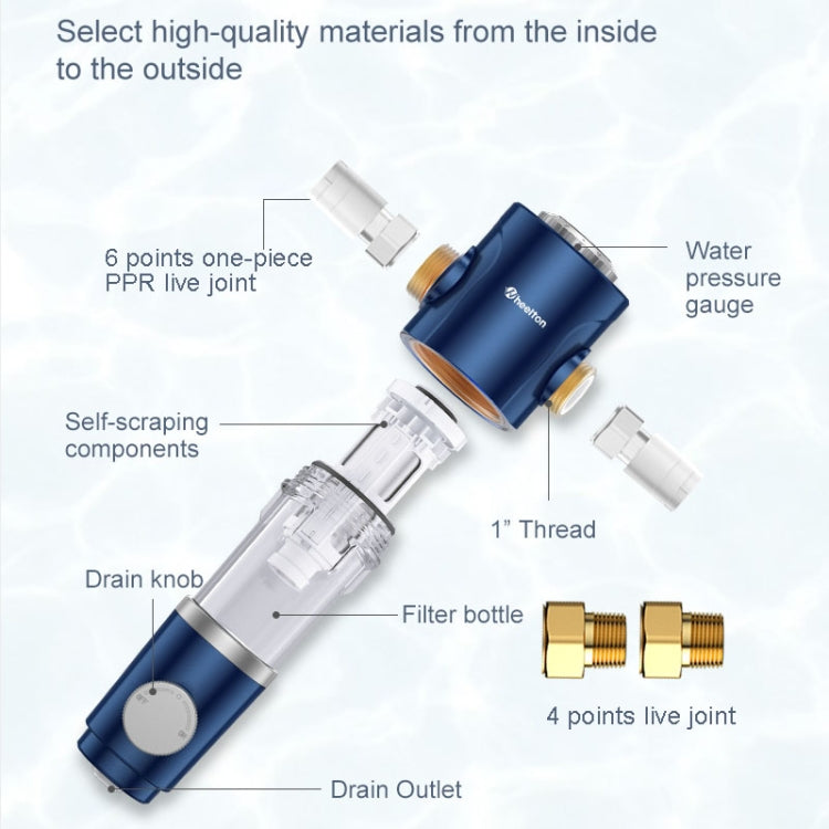 WHEELTON WHT-P0038 Home Whole House High Flow Pre-filter Automatic Rotating Central Water Purifier - free shipping - PMc TechLife - Order now!