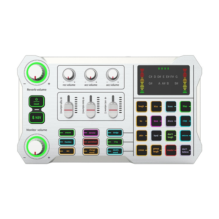 X10 Bluetooth Sound Card Studio Record With 48V XLR OTG Port Interface(White) - Live Sound Effects Processors by PMC TechLife | Online Shopping South Africa | PMC TechLife | Buy Now Pay Later Mobicred