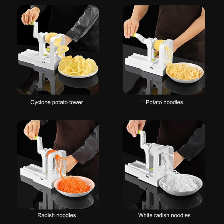 Grater Vegetable Potato Spiral Slicer Whirlwind Fruit Vegetable Spiral Machine, Color: White - Cutter & Peeler by PMC TechLife | Online Shopping South Africa | PMC TechLife