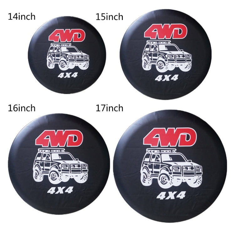 16 inch PVC Faux Leather Spare Wheel Cover Rear Tire Protector - Window Foils & Solar Protection by PMC TechLife | Online Shopping South Africa | PMC TechLife | Buy Now Pay Later Mobicred