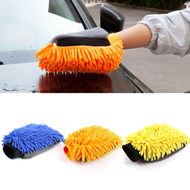 2pcs Car Chenille Coral Fleece Car Wash Double Sided Thick Gloves(Blue) - Car washing supplies by PMC TechLife | Online Shopping South Africa | PMC TechLife | Buy Now Pay Later Mobicred