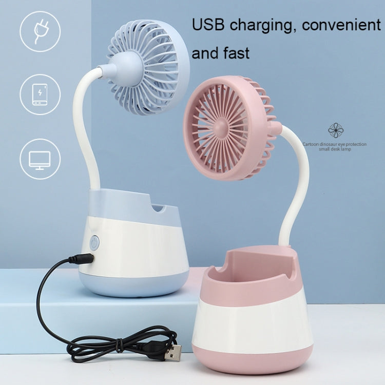 276A USB Charging Desktop Pen Holder Fan with Phone Holder Function Dormitory Portable Fan(Yellow) - Electric Fans by PMC TechLife | Online Shopping South Africa | PMC TechLife | Buy Now Pay Later Mobicred
