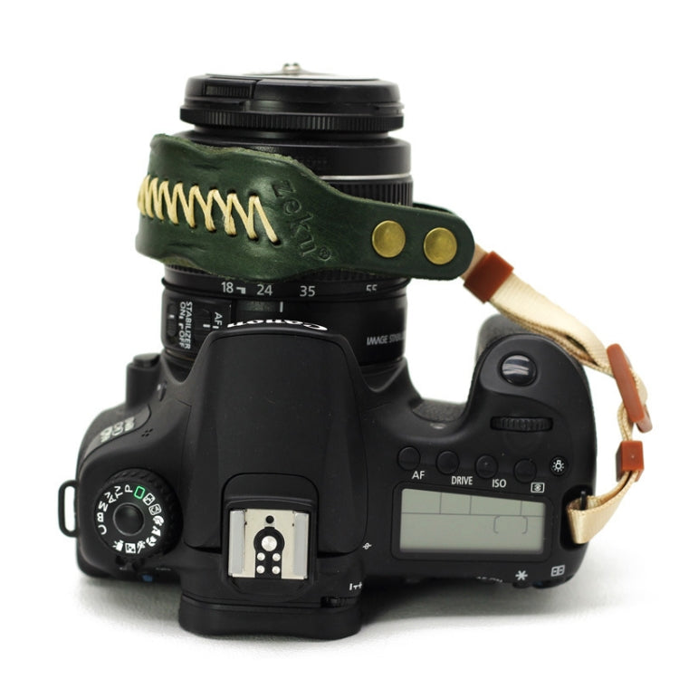 Zeku Retro Leather SLR Wristband Anti-drop Camera Wrist Strap without Camera(Green) - Camera Strap by PMC TechLife | Online Shopping South Africa | PMC TechLife | Buy Now Pay Later Mobicred