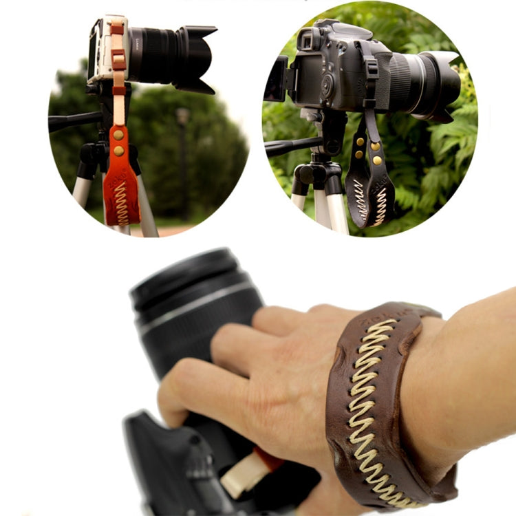 Zeku Retro Leather SLR Wristband Anti-drop Camera Wrist Strap without Camera(Coffee) - Camera Strap by PMC TechLife | Online Shopping South Africa | PMC TechLife | Buy Now Pay Later Mobicred
