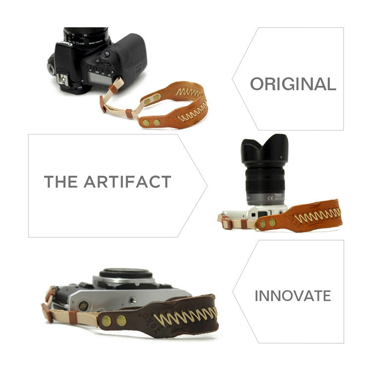Zeku Retro Leather SLR Wristband Anti-drop Camera Wrist Strap without Camera(Coffee) - Camera Strap by PMC TechLife | Online Shopping South Africa | PMC TechLife | Buy Now Pay Later Mobicred