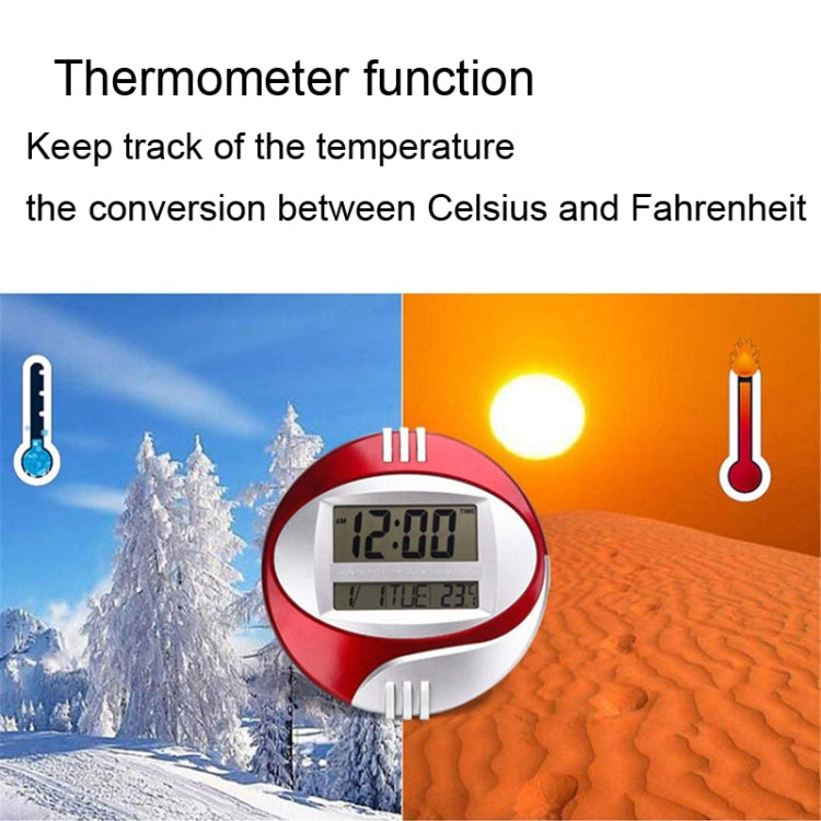 3885N Modern Silent Electronic Clock LCD Large Character Clock(Blue) - Wall Clock by PMc TechLife | Online Shopping South Africa | PMc TechLife | Buy Now Pay Later Mobicred