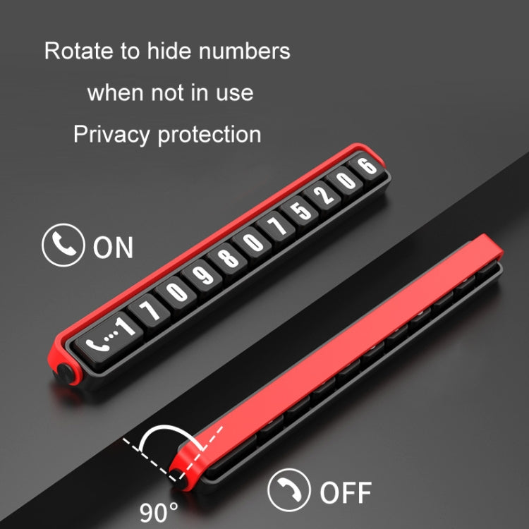 Aluminum Alloy Temporary Parking Number Plate Interior Decoration(Silver Black) - free shipping - PMC TechLife - Order now!