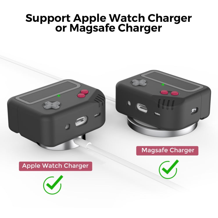 For AirPods Pro 2 AhaStyle PT-JY07 Split Silicone Cartoon Earphone Protective Case(Black) - free shipping - PMC Jewellery - Order now!