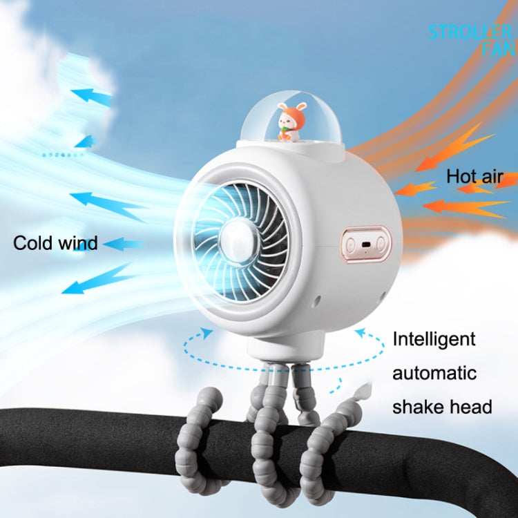 Baby Stroller Fan Home Mute Outdoor Cooling Portable Rabbit Octopus Fan Without Shake Head (Pink) - Electric Fans by PMC TechLife | Online Shopping South Africa | PMC TechLife | Buy Now Pay Later Mobicred