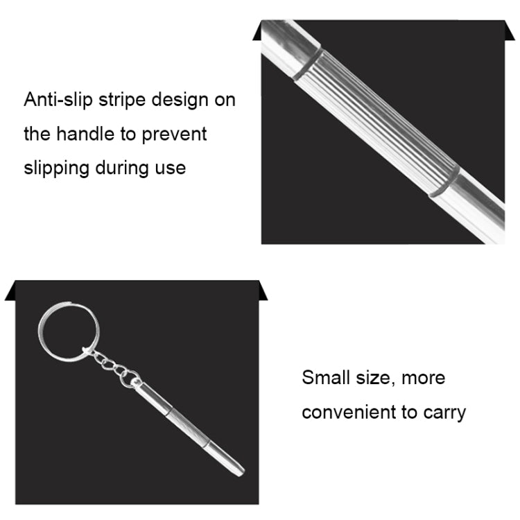 3 In 1 Watch Repair Mini Screwdriver Multifunctional Eyeglass Repair Screwdriver(Plastic Handle) - Screwdriver by PMC TechLife | Online Shopping South Africa | PMC TechLife