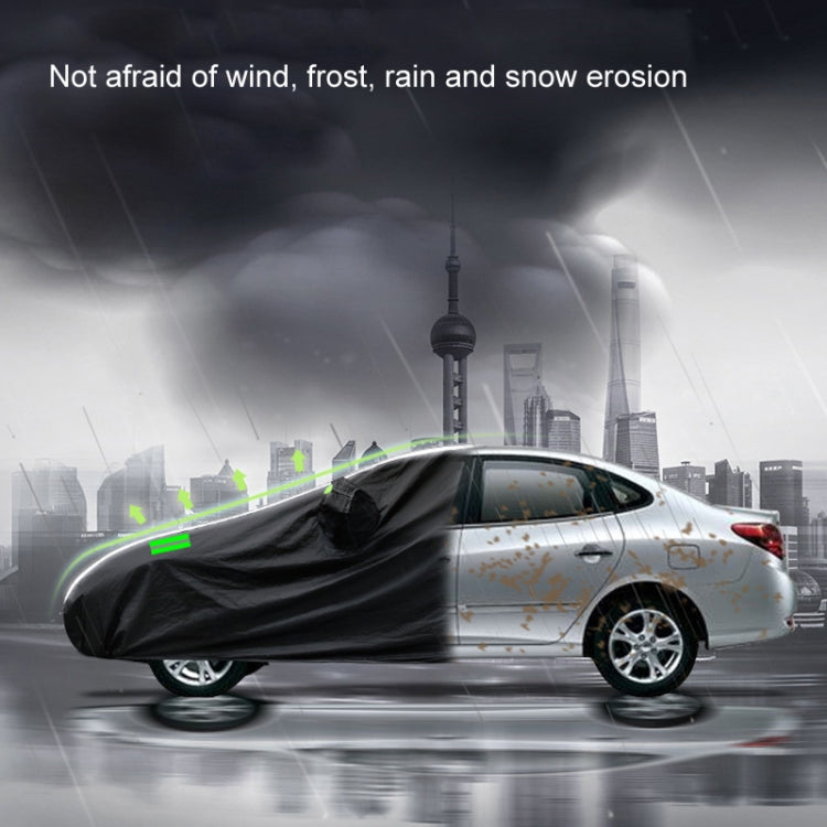 190T Silver Coated Cloth Car Rain Sun Protection Car Cover with Reflective Strip, Size: L - free shipping - PMC TechLife - Order now!