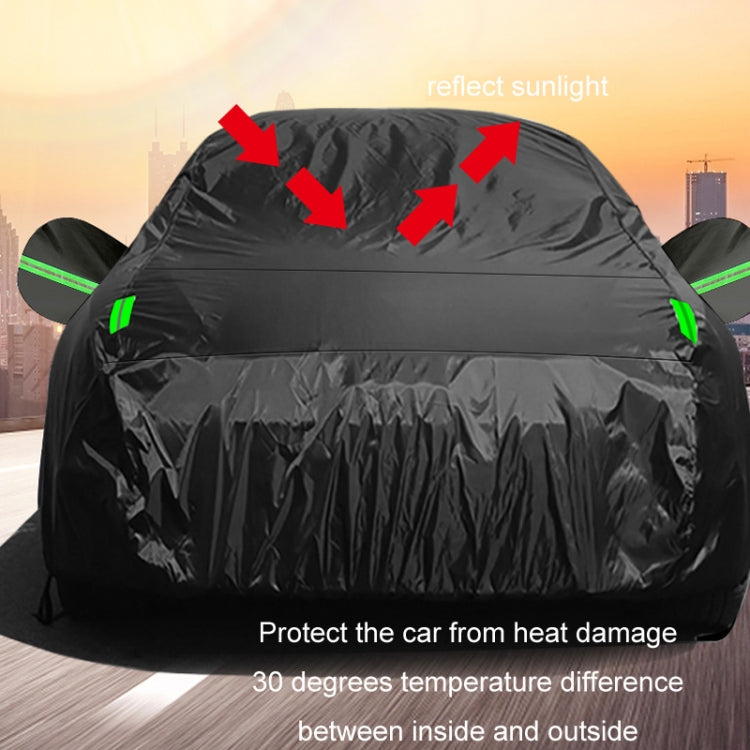 190T Silver Coated Cloth Car Rain Sun Protection Car Cover with Reflective Strip, Size: Y-M - PE Material by PMC TechLife | Online Shopping South Africa | PMC TechLife | Buy Now Pay Later Mobicred