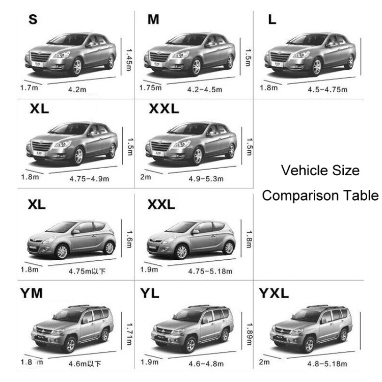 190T Silver Coated Cloth Car Rain Sun Protection Car Cover with Reflective Strip, Size: L - free shipping - PMC TechLife - Order now!